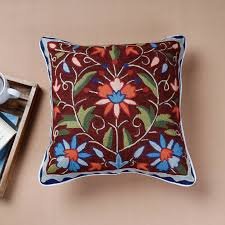  Woolen Thread Embroidery Cushion Cover